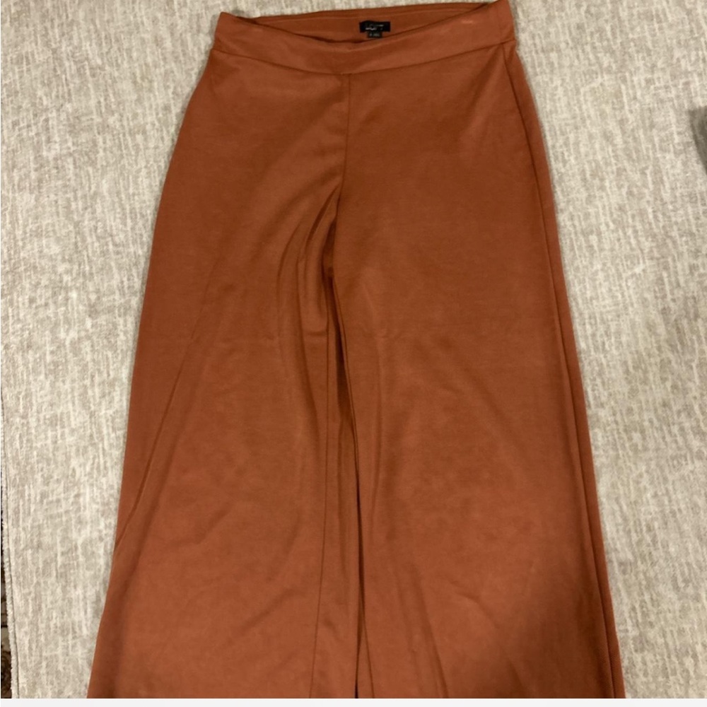 LOFT Wide-Leg Pants in Warm Brown/burnt orange